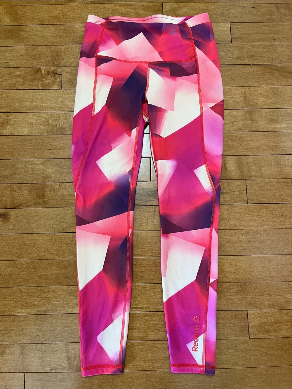 Reebok Pink Multi Geometric Active Leggings